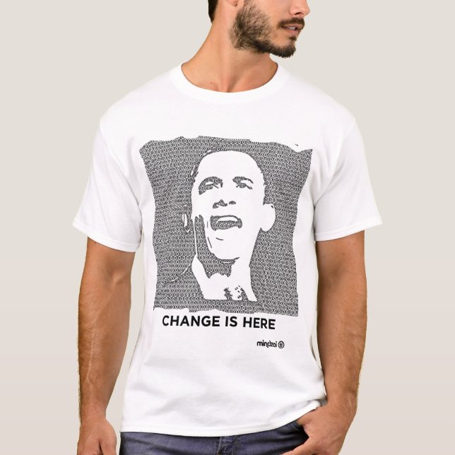 Obama: Ändern Sie ist hier T-Shirt (Vorderseite)