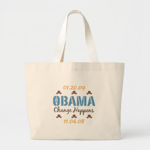 Obama-Änderung geschieht Taschen-Tasche Jumbo Stoffbeutel
