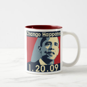 Obama-Änderungs-Tasse Zweifarbige Tasse