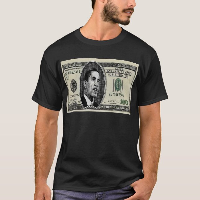 Obama auf Rechnung $100 T-Shirt (Vorderseite)