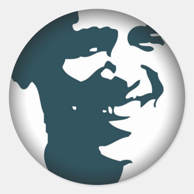 Obama-Aufkleber Runder Aufkleber (Vorderseite)