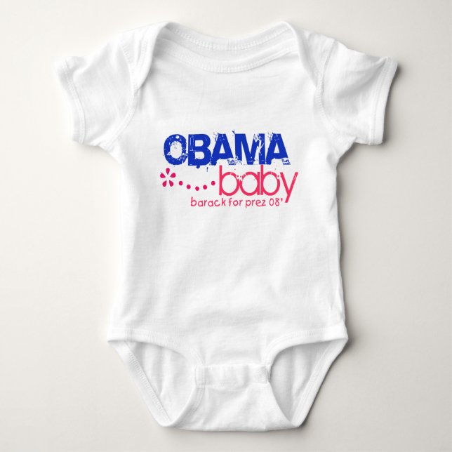 Obama-Baby - Barack für Prez 08 - besonders Baby Strampler (Vorderseite)