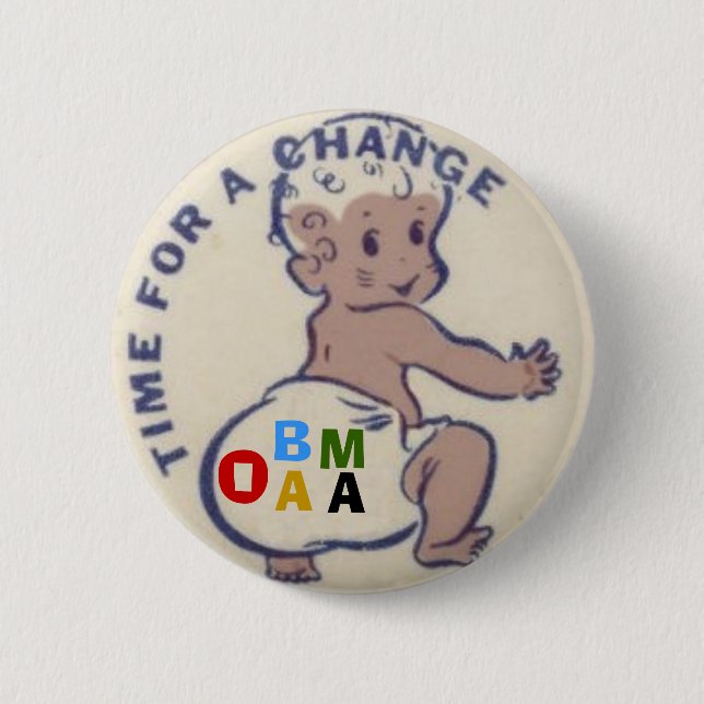 Obama-Baby-Windel-Knopf Button (Vorderseite)
