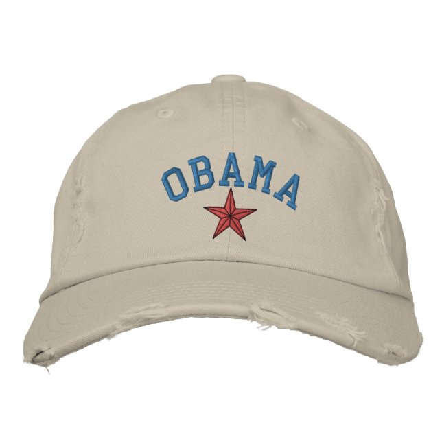 Obama Baseball Cap Bestickte Baseballkappe (Vorderseite)