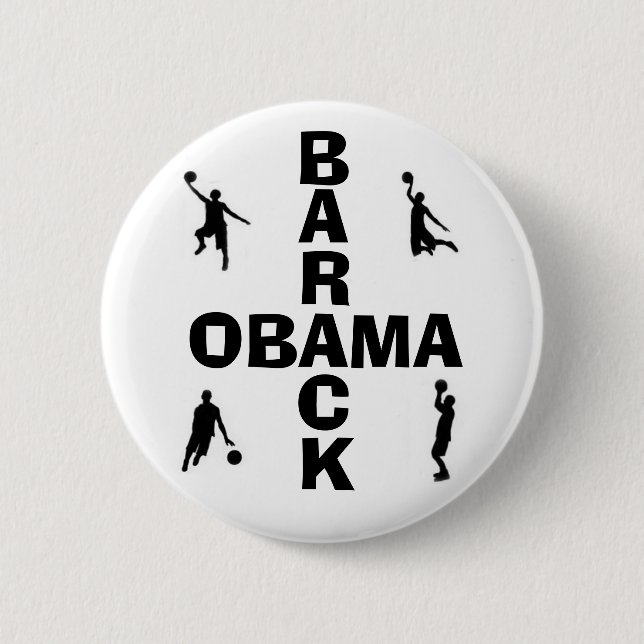 Obama-Basketball-Knopf Button (Vorderseite)