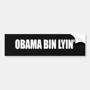 OBAMA-BEHÄLTER LYIN AUTOAUFKLEBER