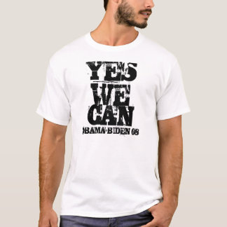 OBAMA-BIDEN 08, JA KÖNNEN WIR T-Shirt