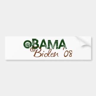 Obama Biden 2008 (grüne Ausgabe) Autoaufkleber