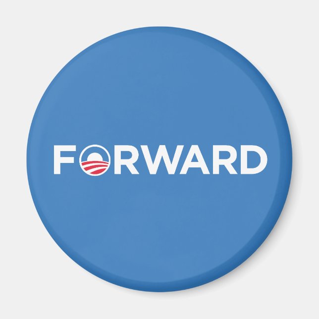 Obama Biden 2012 Forward (White on Light Blue) Magnet (Vorne)