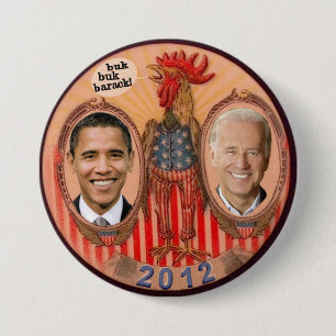 Obama / Biden 2012 Rooster Button