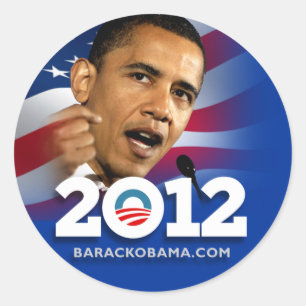 Obama Biden 2012 Runder Aufkleber