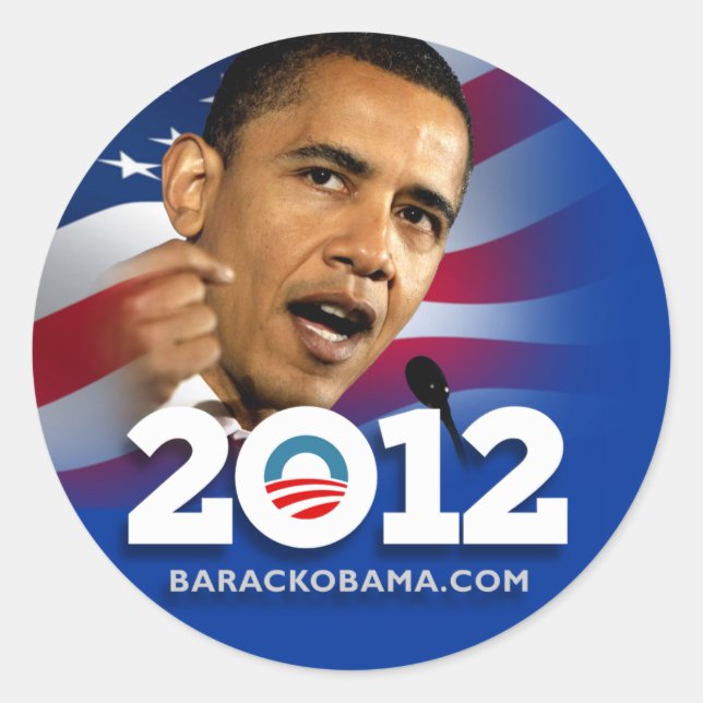 Obama Biden 2012 Runder Aufkleber (Vorderseite)