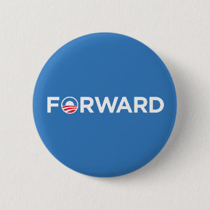 Obama Biden 2012 vorwärts (weiß auf hellblauem) Button