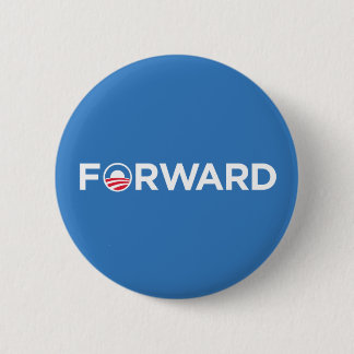 Obama Biden 2012 vorwärts (weiß auf hellblauem) Button