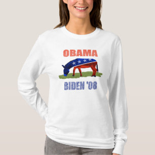Obama Biden Esel Demokrat Logo Damen Hoodie T-Shirt