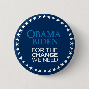 Obama Biden für die Änderung, die wir benötigen Button