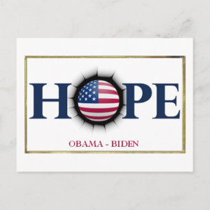 Obama Biden HOPE Postcard Postkarte
