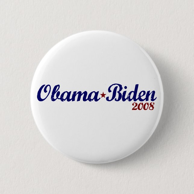 Obama Biden (klassische Ausgabe) Button (Vorderseite)