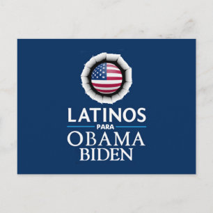 Obama Biden LATINOS Postcard Postkarte
