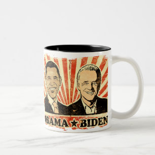 Obama Biden Porträts Tasse