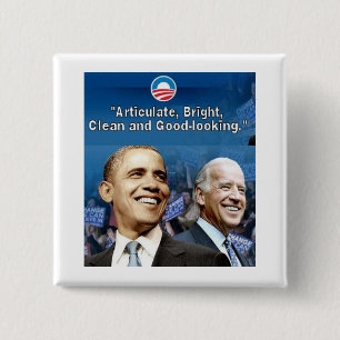 Obama/Biden quadratischer Knopf Button