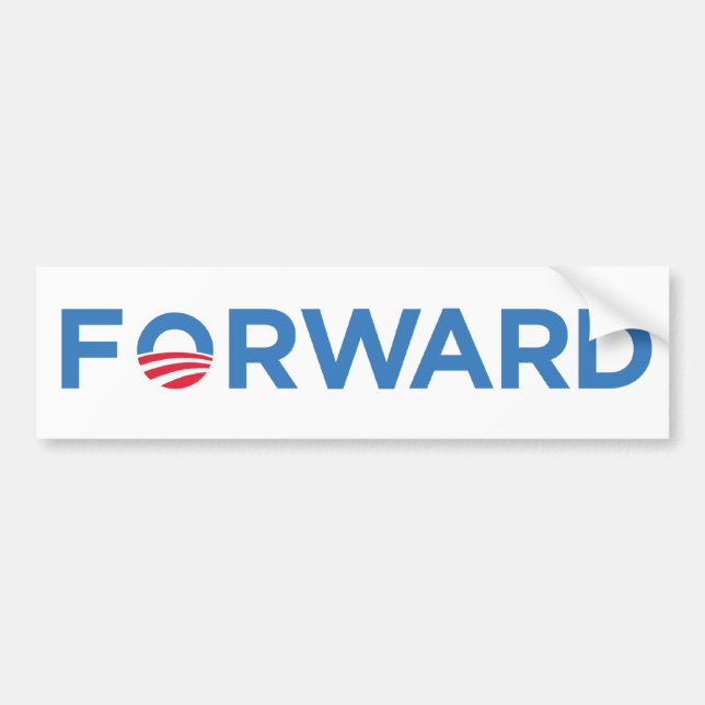 Obama/Biden schicken hellblaues nach Autoaufkleber (Vorne)