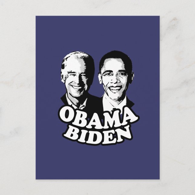 Obama Biden T - Shirt Postkarte (Vorderseite)