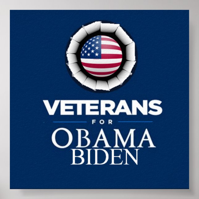 Obama Biden VETERANS Poster (Vorne)