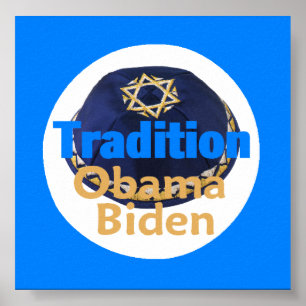 Obama Biden YARMULKE Poster