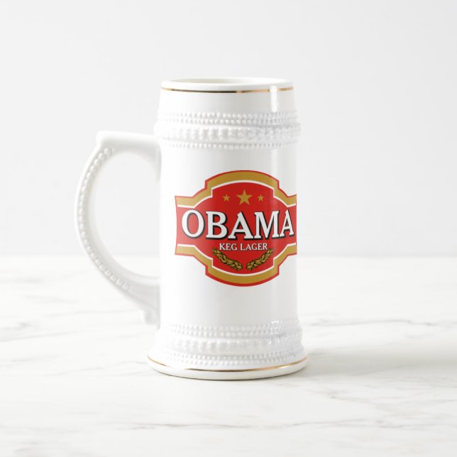 Obama-Bier Stein Bierglas (Links)