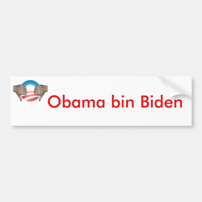 Obama-bin Biden greift unten ab Autoaufkleber (Vorne)