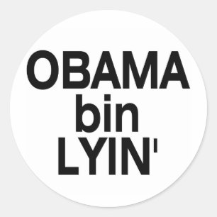 Obama bin Lyin' Runder Aufkleber