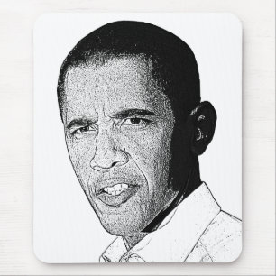 Obama-Bleistift-Zeichnen Mousepad