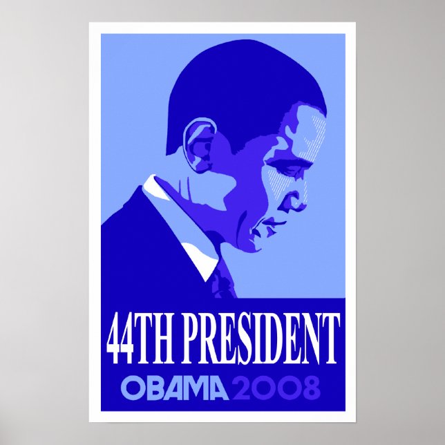 Obama Blue 44. Präsident Poster 3 (Vorne)