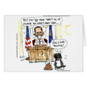 Obama & Bo Satirische Cartoon-Geschenke T-Shirts &