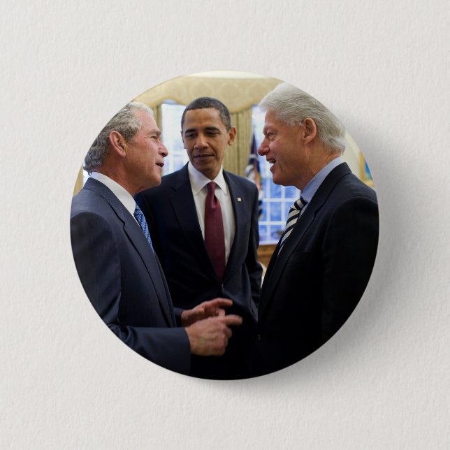 Obama Bush und Clinton Button (Vorderseite)