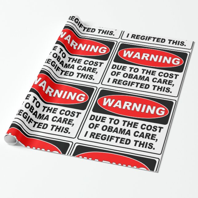 OBAMA CARE REGIFING GESCHENKPAPIER (Ungerollt)