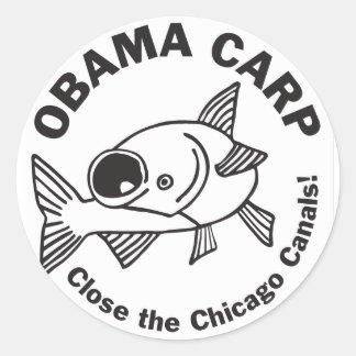 Obama Carp Runder Aufkleber