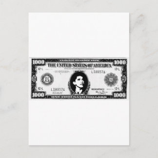 Obama Cash Postkarte