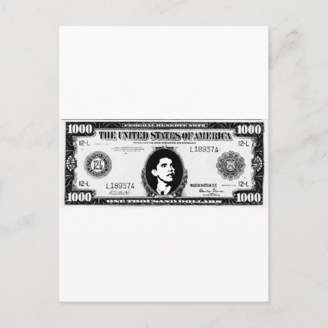 Obama Cash Postkarte (Vorderseite)