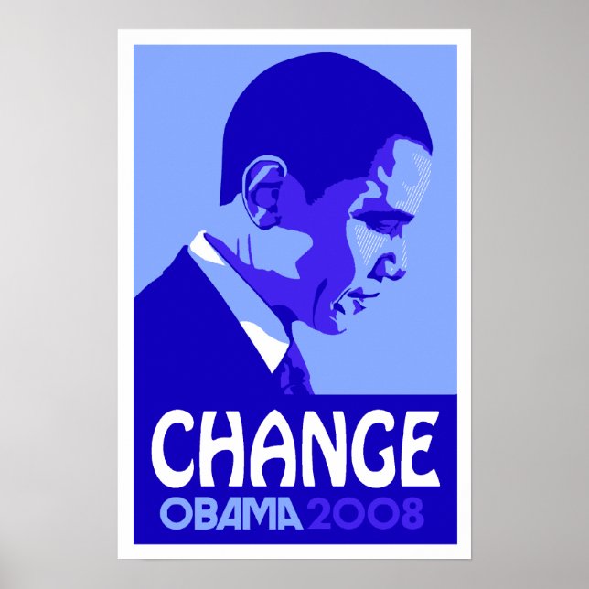 Obama - Change Blue Poster (Vorne)
