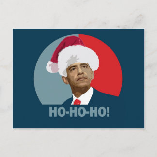 Obama Christmas Ho Ho Ho Ho Feiertagspostkarte