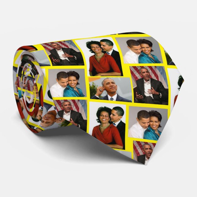 OBAMA COLLAGE KRAWATTE (Gerollt)