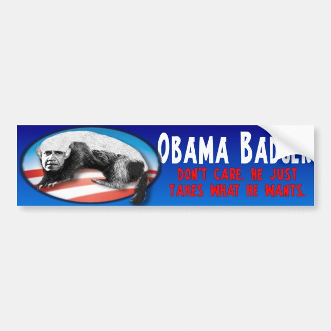 Obama-Dachs - nimmt gerade, was er will Autoaufkleber (Vorne)