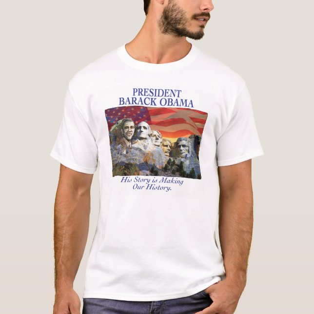 Obama, der der Geschichtsmount rushmore Shirt (Vorderseite)