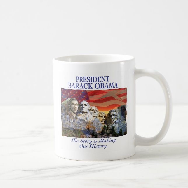 Obama, der der Geschichtsmount rushmore Tasse (Rechts)