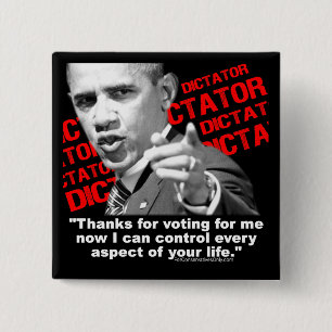 Obama der Diktator Button