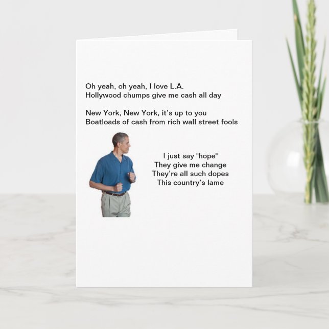 Obama der Elitäre Karte (Vorderseite)