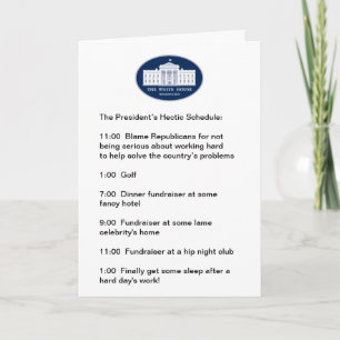 Obama - Der Golfer / Oberbefehlshaber Karte