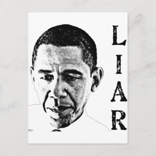Obama der Lügner Postkarte
